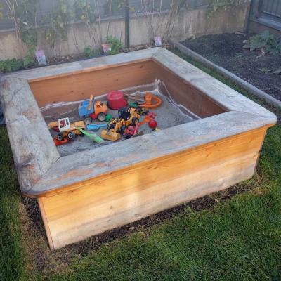 Sandkasten aus Holz (Fichte) - thumb