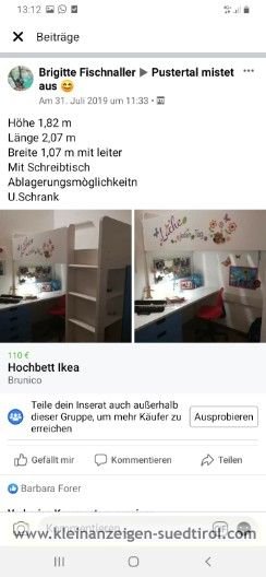 Kinder- Hocbett Sand in Taufers | 264510 | Möbel & Einrichtung