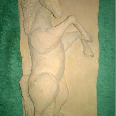 Terracotta Tafel “Cavallino rampante“ - thumb