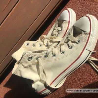 Cremfarbene Converse - thumb