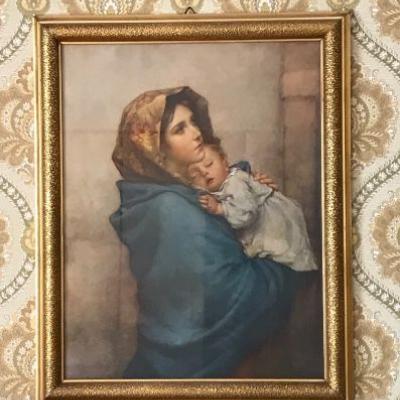 Gemälde Bild Maria Mutter Gottes Jesus antik 50€ - thumb