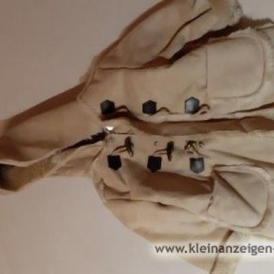 Wildlederpelzjacke für Mädchen - thumb