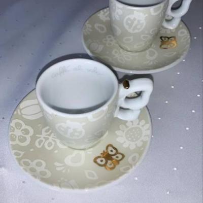 2 Stk. orig. Thun "Caffè al Volo" Tassen - thumb