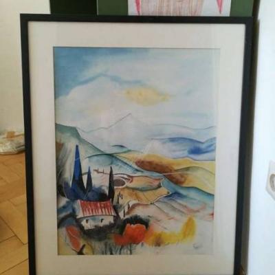 Aquarell Toskana - thumb