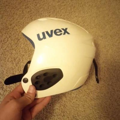 Uvex Slalom-Helm Ski Helm Weiß Blau Größe M - thumb