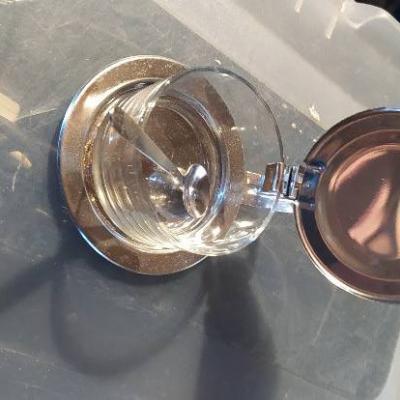 Biete 6 Parmesan Behälter aus Glas mit Deckel - thumb