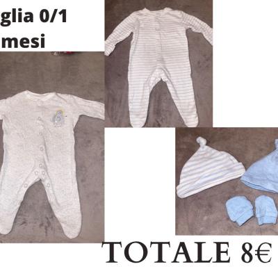 Baby Bekleidung 0/1 monate 8€ - thumb