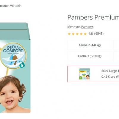 Windel Pampers Premium Protection Gr. 6. 120 Stück - thumb