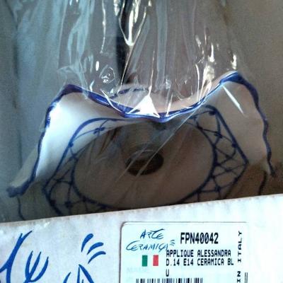 NEUE Wandlampe ARTE CERAMICA. Handbemalt. Made in Italy. OVP - thumb