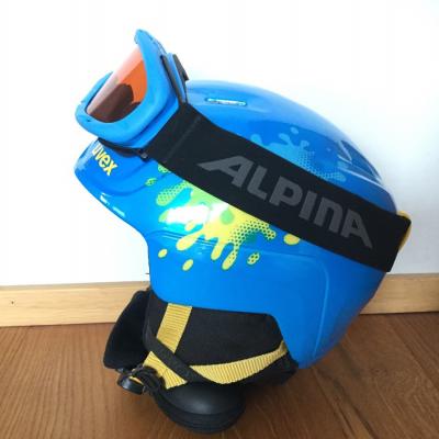 Kinderskihelm mit Brille - thumb