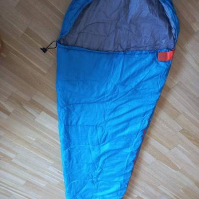 Mumienschlafsack ADVENTURIDGE  219cmx79cm ultraleicht, blau - WIE NEU - thumb