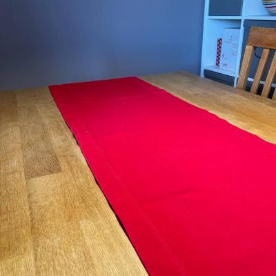 Tischläufer / Tischdecke Leinen rot  WIE NEU - thumb