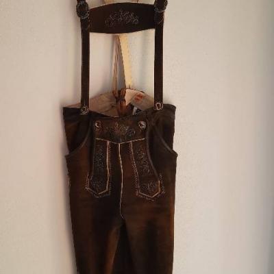Lederhose 3/4 Länge Gr 152 - thumb