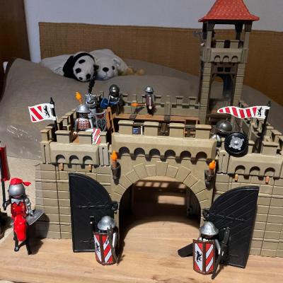 2 Playmobil Burgen und  Figuren dazu - thumb