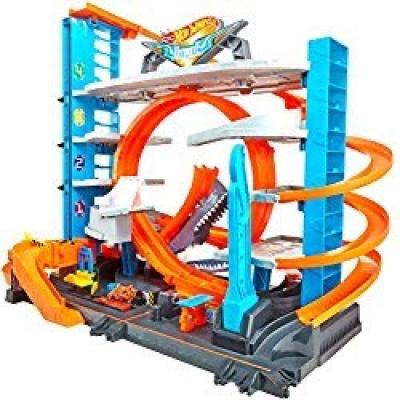 Hot Wheels Garage Hai und Hot Wheels Crocodile Crunch - Creature Track - thumb