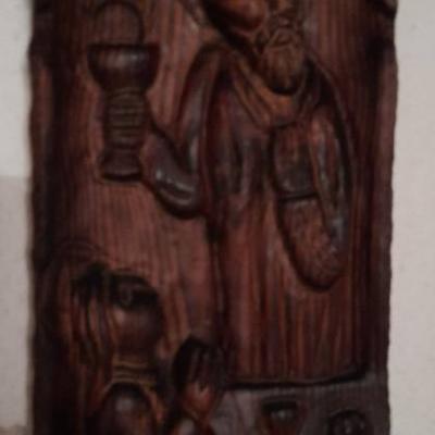 Holztafel mit religiösem Motiv - thumb