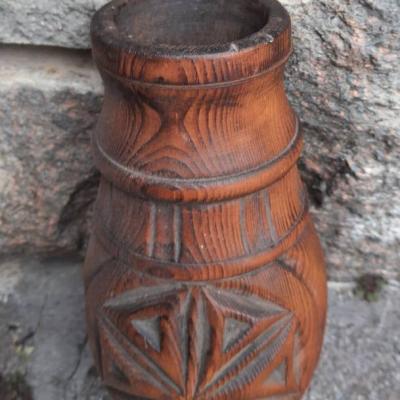 Holzbehälter Vase zum Aufhängen - thumb