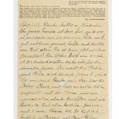Briefe und Unterlagen aus dem 2. Weltkrieg - thumb