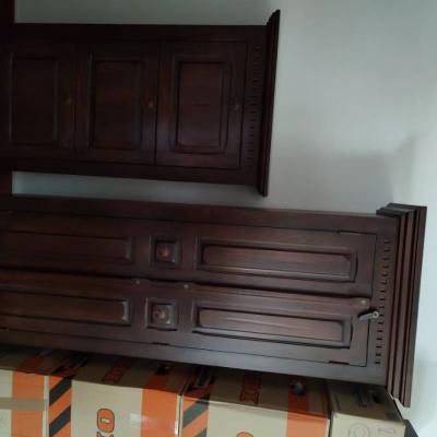 3 tlg. Garderobe - Kleiderschrank, Schuhschrank, Wandboard, Pappelholz - thumb