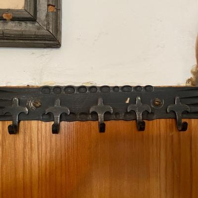 Kleine Schmiedeeiserne Garderobe - thumb