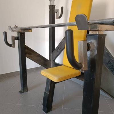 Fitness Schulter Nacken Trainingsbank ohne Stange und Gewichte - thumb