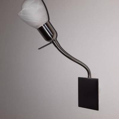 Flexible Lampen aus Edelstahl mit Glasschirm - thumb