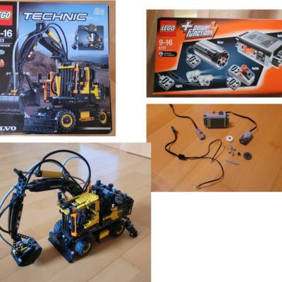 Lego Technik Bagger mit Motor und Lichter - thumb
