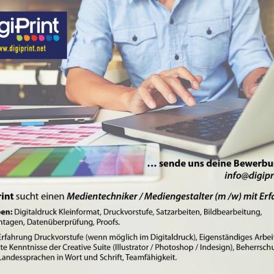 DigiPrint sucht einen Medientechniker / Mediengestalter (m /w) - thumb