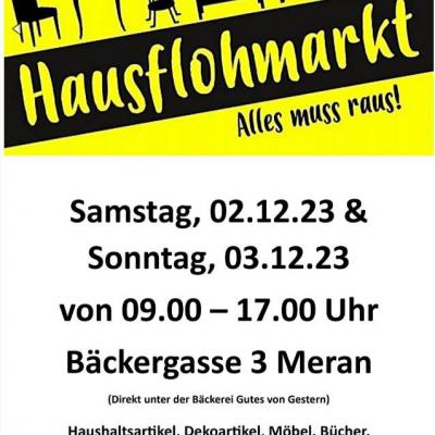 GROßER HAUSFLOHMARKT - ALLES MUSS RAUS - thumb