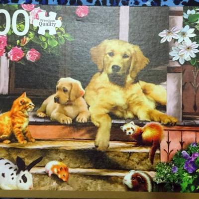 2 verschiedene Puzzle  mit Hunde - thumb