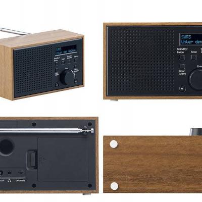 Digitales DAB+/FM-Radio mit Wecker, LCD-Display, Holzdesign, 4 Watt - thumb