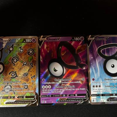 Drei Unown V Pokemon Karten - thumb