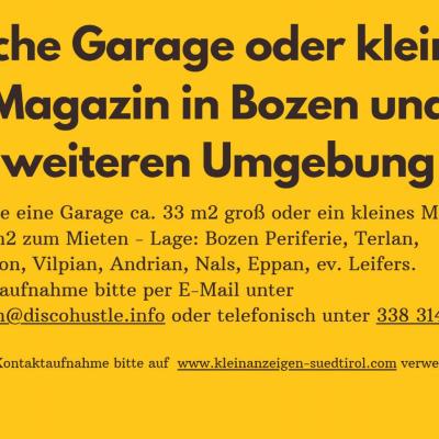 Suche Garage oder kleines Magazin in Bozen und weiteren Umgebung - thumb