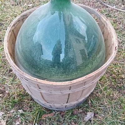 Antiker Weinbehälter aus Glas - thumb