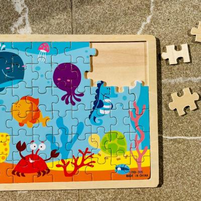 Schönes Holz Puzzle 🧩 für Kinder 60-teilig - thumb
