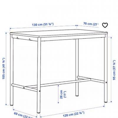 Tisch TOMMARYD Ikea mit Hocker - thumb