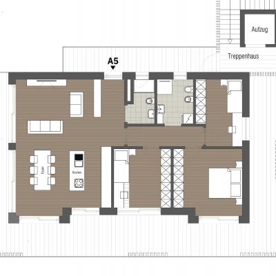 A5: Exklusive 4-Zimmer-Penthouse-Wohnung in der White Residence - thumb