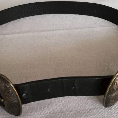 Gürtel, schwarz /Cintura in nero - 90x2,5cm - thumb