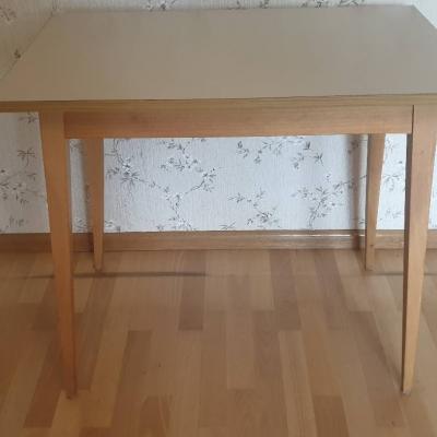 Buchenholz-Tisch, Vintage 50er/60er - thumb