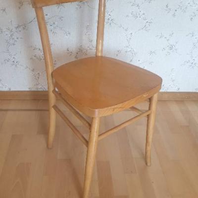 Buchenholz-Stühle, Vintage 50er/60er - thumb