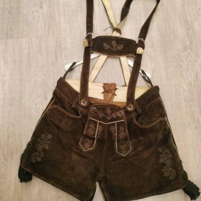 verkaufe Lederhose mit Bluse - thumb