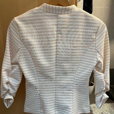 Damenblazer, Gr. XS, rosa/weiss gestreift - thumb