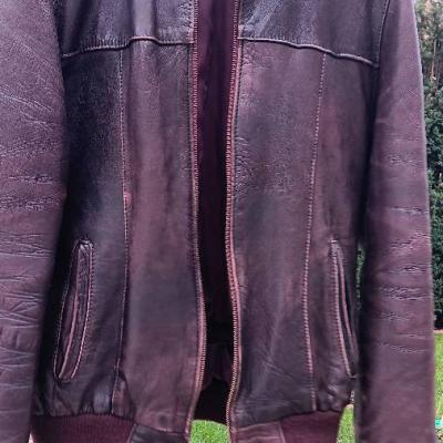 Jacken Lederjacke bordeaux - thumb
