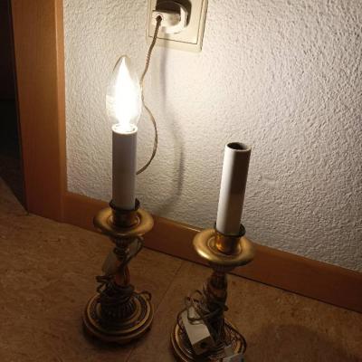 2 schöne Messing Kerzenständer - thumb