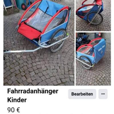Kinder fahrradanhänger - thumb
