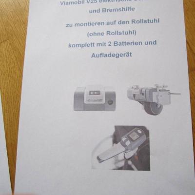 gebrauchte Schiebe-/Bremshilfe für Rollstuhl - thumb