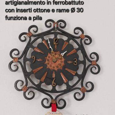 Orologio ferro battuto rame ottone - thumb