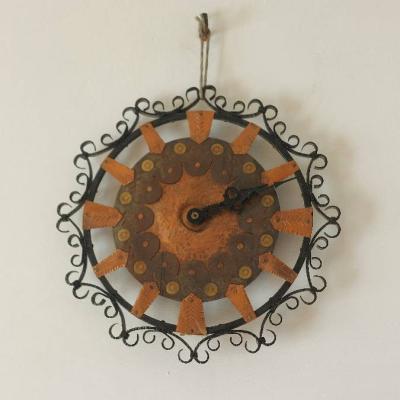 Orologio ferro battuto rame ottone - thumb