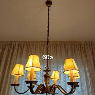 lampadario ottone bronzato - thumb