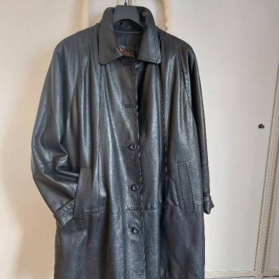 giacca in vera pelle nera - thumb